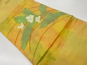 リサイクル　花模様織出し名古屋帯